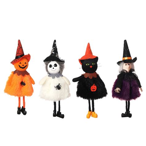 Halloween Doll Bar Decor Pumpkin Ghost Witch Black Cat Pendant Scary