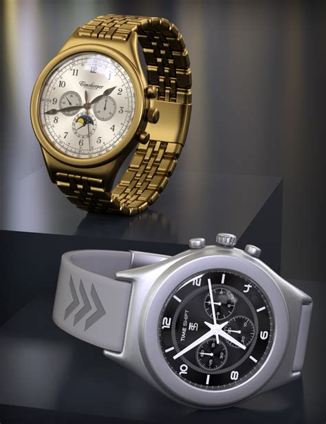 Varied Round Watches For Round Wristwatch Daz 3d
