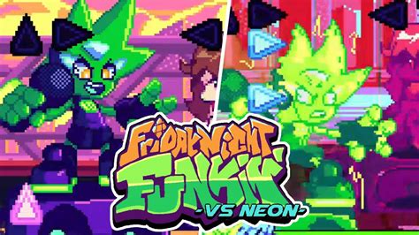 The Coolest Fnf Mod Vs Neon Full Week Friday Night Funkin Mod Showcase