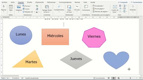 Como Insertar Formas En Word Para Ni Os Youtube