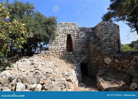 The Ruins Of The Ancient Fortress Of The Crusaders In The North Of
