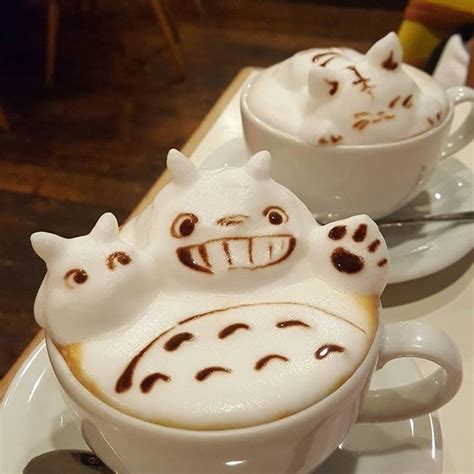 3d Latte Art Cutest Capuccino Totoro 💚 Eat Latte Art Food