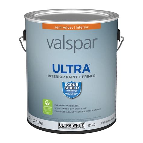 Valspar Ultra Ultra White Semi Gloss Tintable Interior Paint 1 Gallon