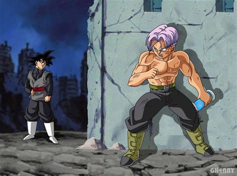 Db Super Black Goku Searching For Trunks By Ghenny On Deviantart Personajes De Dragon Ball