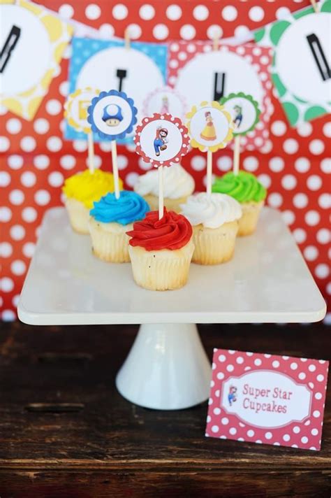 Sweet Super Mario Party Super Mario Brothers Party Star Cupcakes