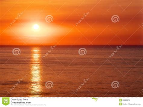 Beautiful Sunset With Sea Stock Photo Image Of Summer 33881574