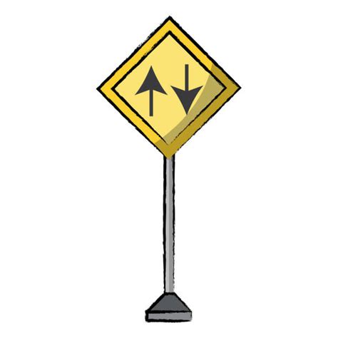 50 Two Way Road Sign Illustrations Royalty Free Vector Graphics