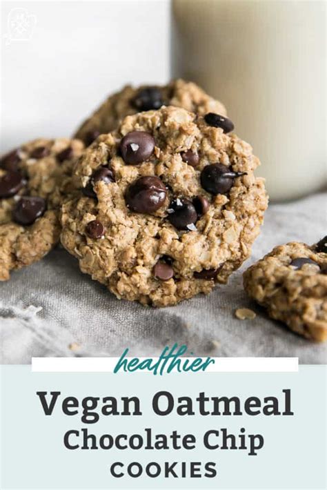 Vegan Oatmeal Chocolate Chip Cookies • Fit Mitten Kitchen