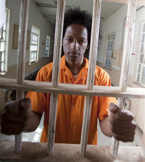 Young African American Man Behind Bars Stock Image Image 14165509