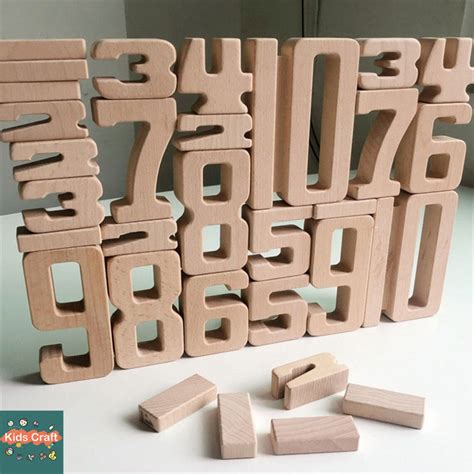 Number Building Blocks Wooden Toys Math Digital Toys Etsy