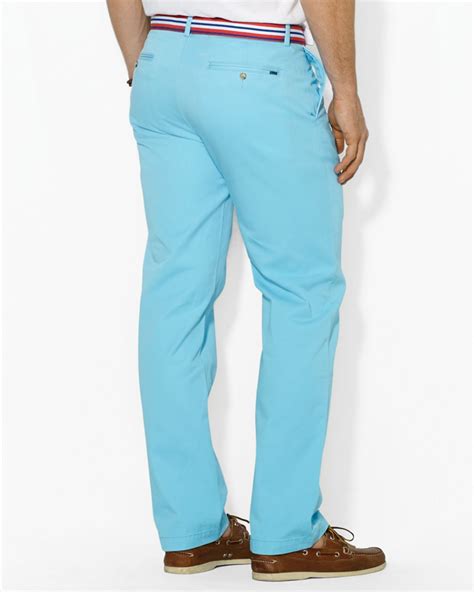 Ralph Lauren Polo Classicfit Flatfront Chino Pant In Blue For Men Lyst