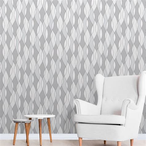 This Beautiful Apex Wave Geometric Wallpaper Features A Contemporary