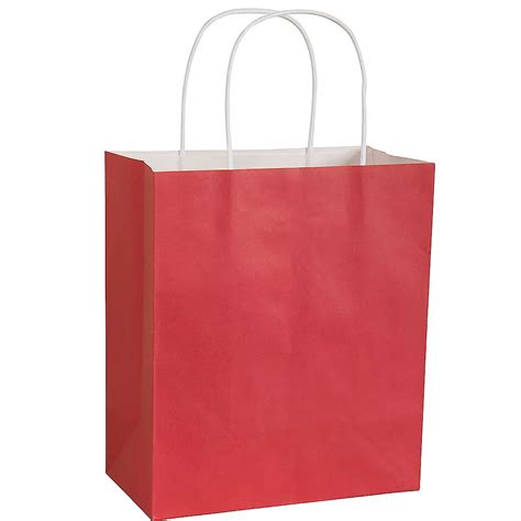 Medium Red Paper T Bag 8in X 9 12in Party City
