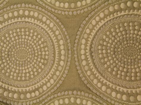 Fabric Texture Circle Pattern Print Coffee Color Vintage