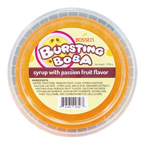 Passion Fruit Bursting Boba Popping Boba Frozen Yogurt Topping