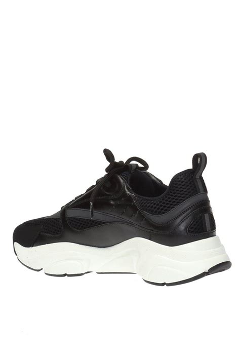 Dior Leather Branded Sneakers In Black For Men Lyst