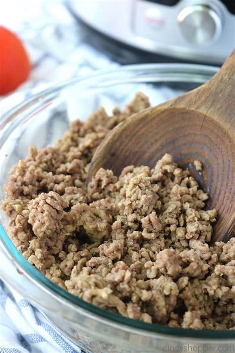 Turkey breast (defrosted enough to easily remove the plastic, gravy bag, and inners). Instant Pot Frozen Ground Beef - CincyShopper