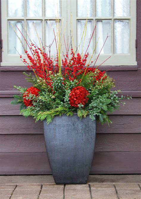 Christmas Container Planting Winter Container Plantings