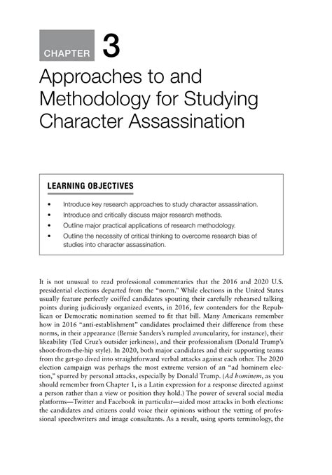 Pdf Approaches To And Methodology For Studying Character Assassination