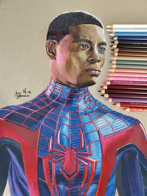 Wanted To Share A Drawing I Made Of Miles Morales Rspiderman