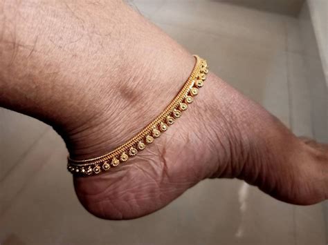 Gold Anklets Indian Anklets Gold Ankle Bracelet Etsy