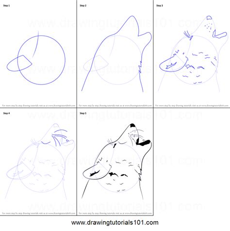 272x302 how to draw a howling wolf, step by step, forest animals, animals. How to Draw a Wolf Howling printable step by step drawing ...