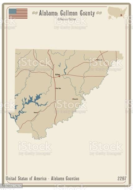 Map Of Cullman County In Alabama Stock Illustration Download Image
