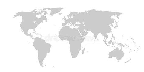 World Map In White Background Stock Illustration Illustration Of Grey