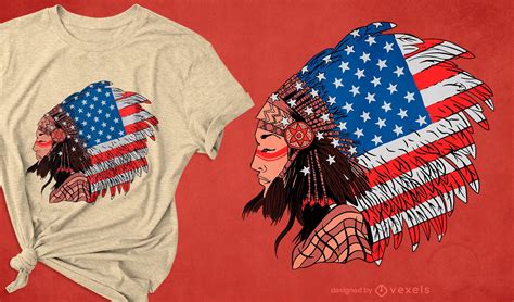 Native American Woman T Shirt Design Vector Download