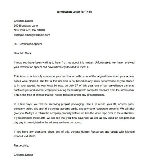 Sample employment termination letter creative images. Employee Termination Letter - 9+ Free Word, PDF Documents Download | Free & Premium Templates