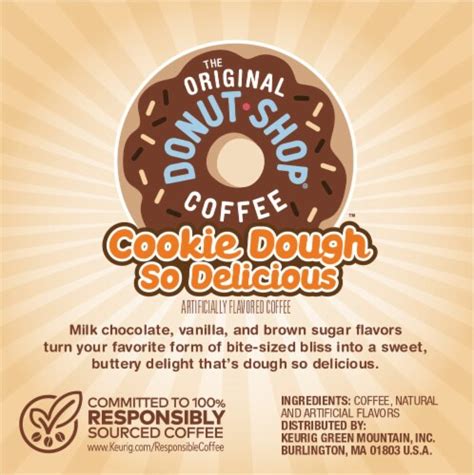 The Original Donut Shop® Cookie Dough So Delicious Light Roast K Cup Coffee Pods 12 Ct King