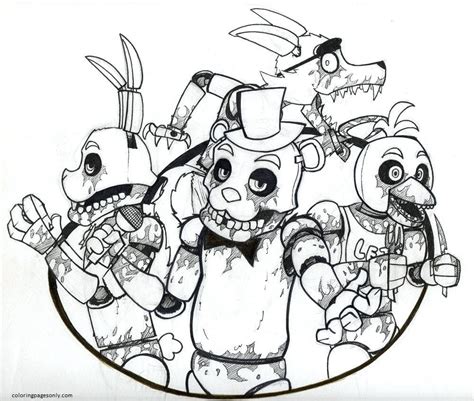 Five Nights At Freddy S Coloring Page Free Printable Coloring Pages