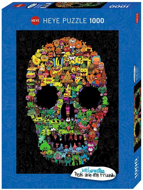 Heye Doodle Skull Jigsaw Puzzle 1000 Pieces Pdk