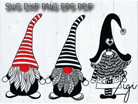 3 Nordic Gnomes Svg Christmas Gnome Svg Png Vector Cut File Etsy