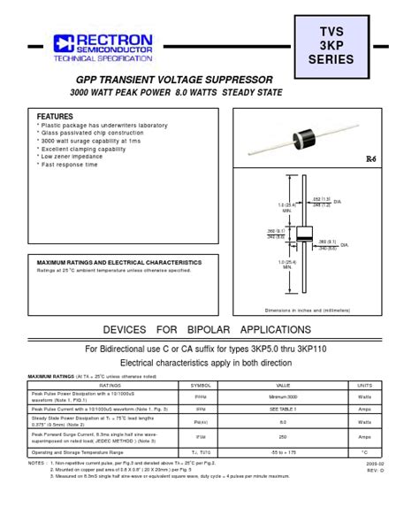 Kp Data Sheet Rectron