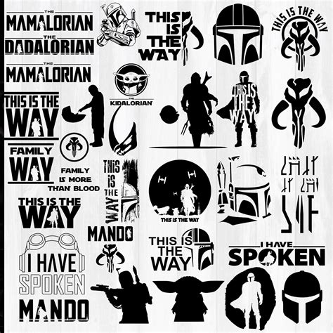 Bundle Mandalorian Svg, Baby Yoda Svg, Png, Eps,Dxf, Digital Download