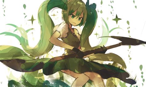 Green Hair Hatsune Miku Vocaloid Anime