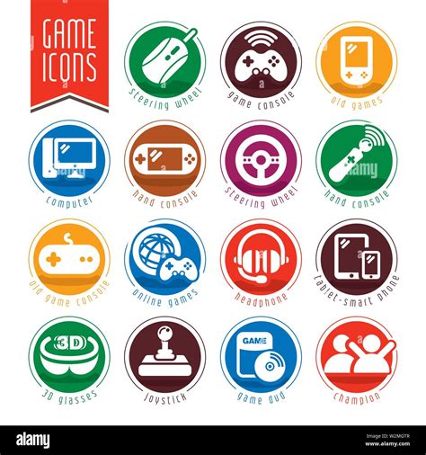 Game Icon Set Stock Vector Image And Art Alamy