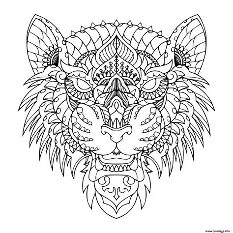 Coloriage Mandala Tigre Zen Dessin Tigre à Imprimer