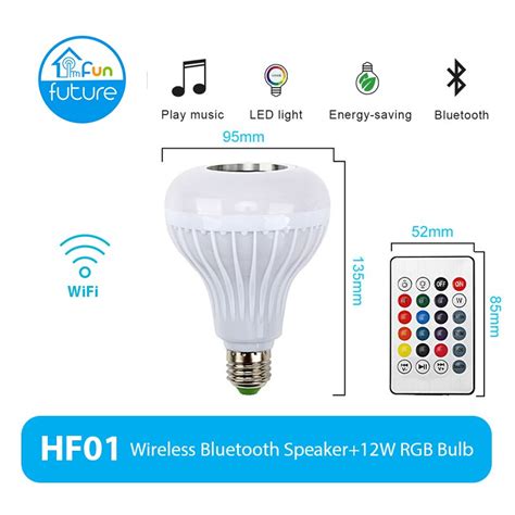 Wireless Bluetooth Light Bulb Bluetooth Speaker 110v 220v Led Light B22