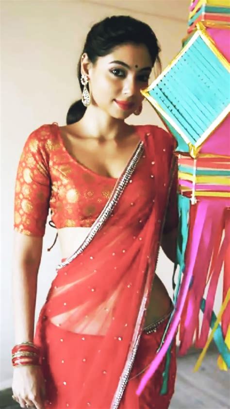 Sexy Indian Actress In Saree Anangsha Biswas