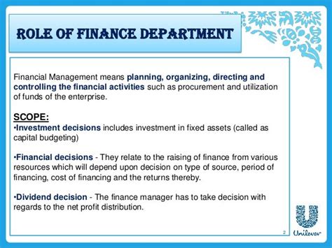 Unilever Limited Transforming The Finance Function