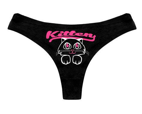 Kitten Panties Cute Kitten Ddlg Panties Womens Thong Panties