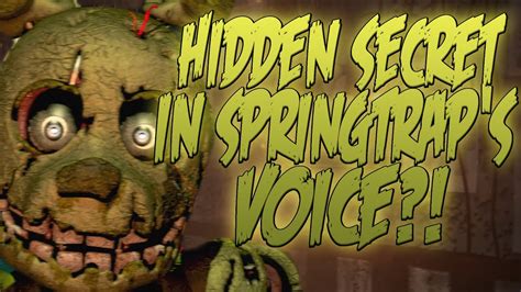 Hidden Secret In Spring Traps Voice Youtube