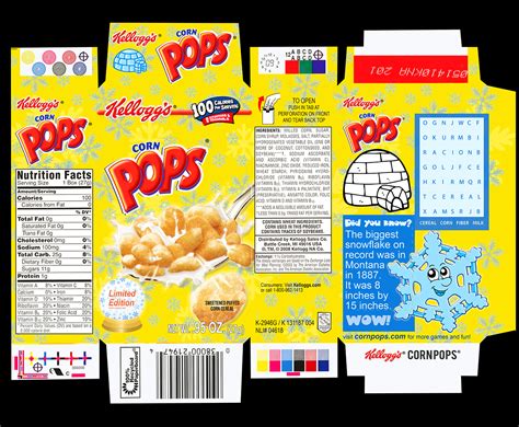 Cereal Box Template