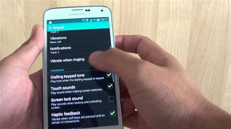 Samsung Galaxy S5 How To Enabledisable Screen Lock Sound Youtube