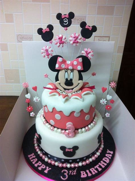 Minnie Mouse Tiered Birthday Cake Decorated Cake By Cakesdecor