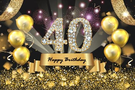 Celebrate Your 40th Birthday With A Happy 40th Birthday Zoom Background