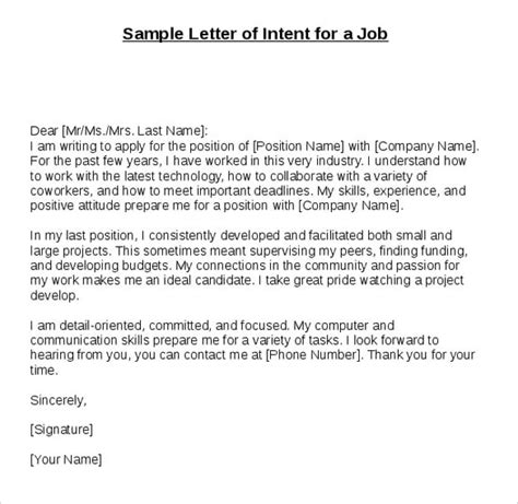 13 Sample Free Letter Of Intent Templates Pdf Word Free And Premium