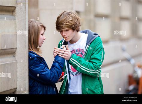 Teenagers Smoking Cigarettes School Hi Res Stock Photography And Images